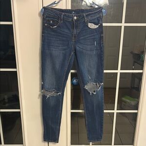 Old Navy Blue Skinny Distressed Jeans